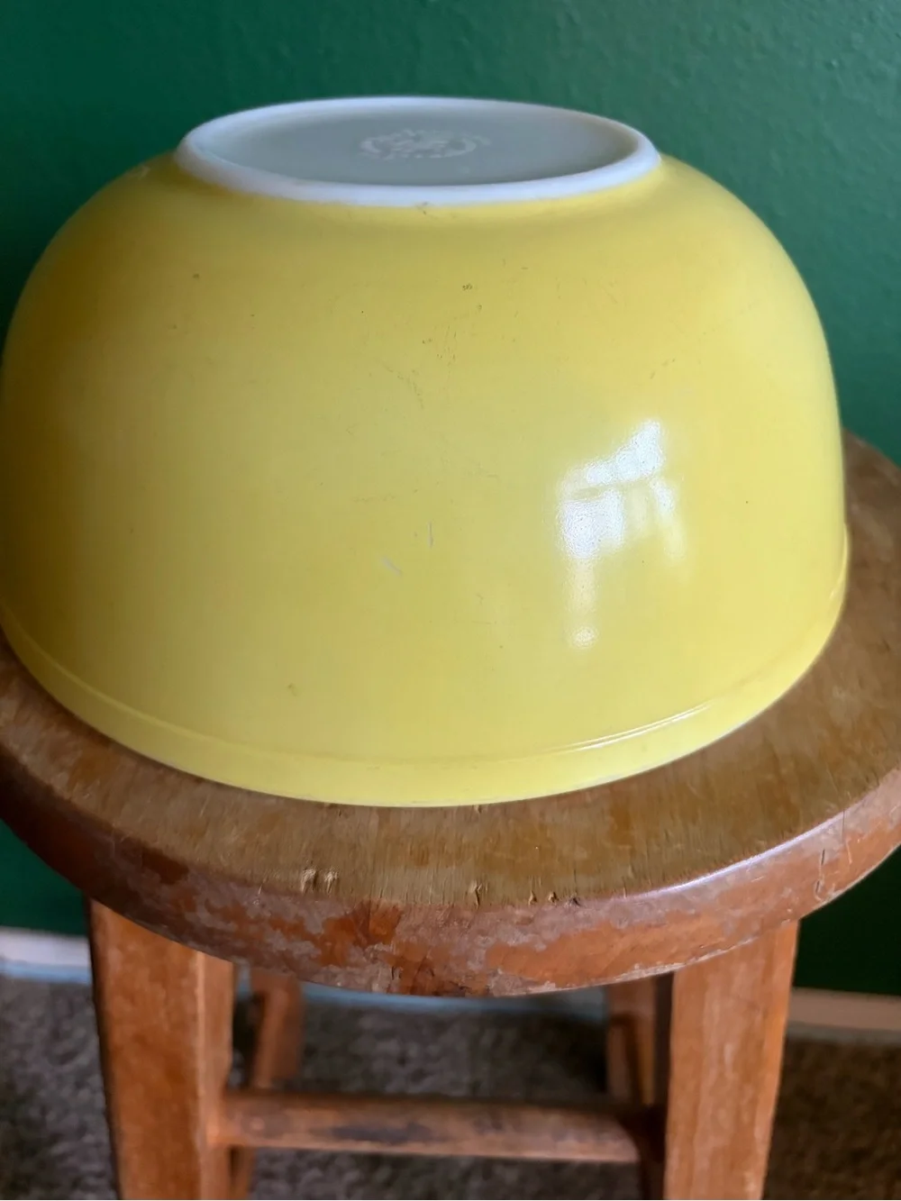 Vintage Pyrex 404 Nesting Bowl in Primary Yellow